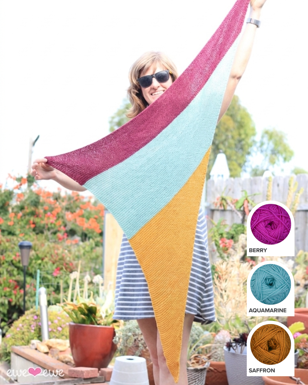Neonpolitan Shawl Yarn Kit