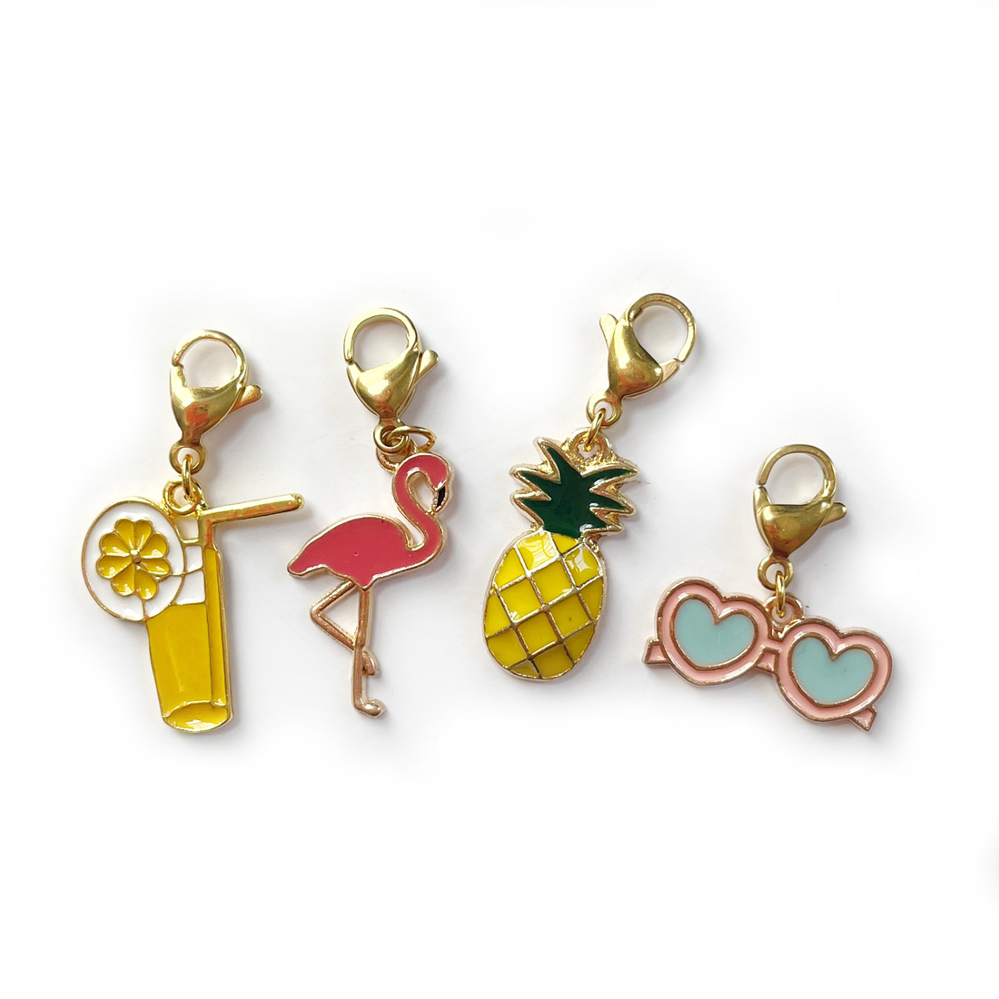 Poolside Progress Keeper Stitch Marker Set for Knitting and Crochet