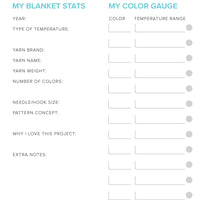 Temperature Blanket Planner FREE Printable Guide and Tracker Pages