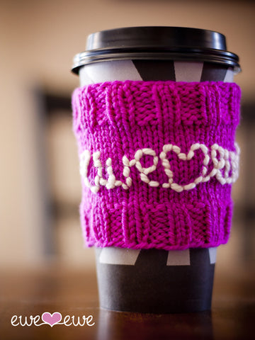 Cozy Coffee FREE Drink Sleeve Knitting Pattern PDF