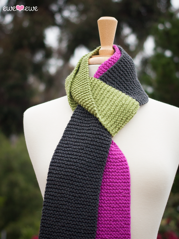 Ewe Ewe Scarf Scarf FREE Beginner Knitting Pattern PDF