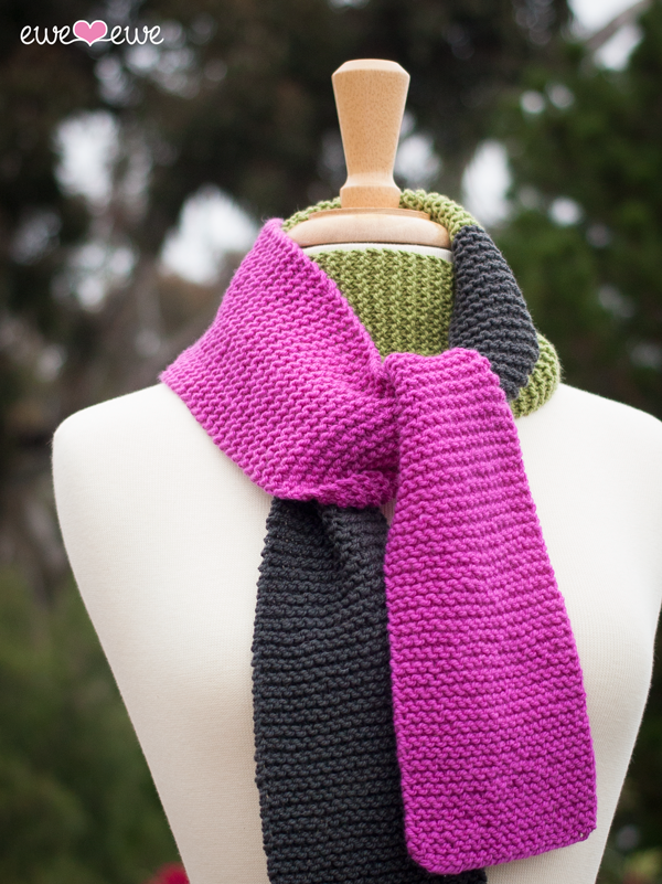 Ewe Ewe Scarf Scarf FREE Beginner Knitting Pattern PDF