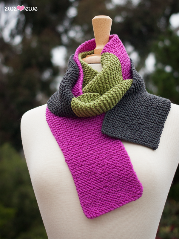 Ewe Ewe Scarf Scarf FREE Beginner Knitting Pattern PDF