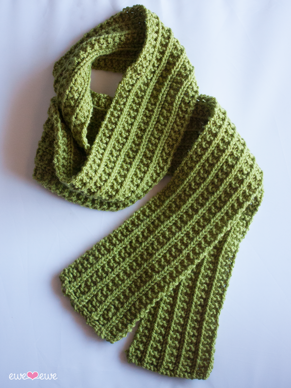 Wainscot Scarf FREE One Row Knitting Pattern