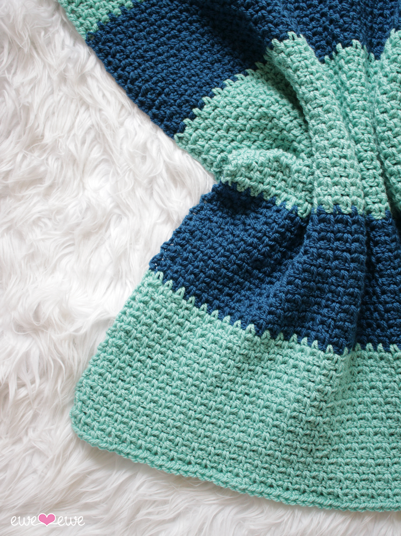 Hayden Color Block Crochet Baby Blanket FREE Pattern