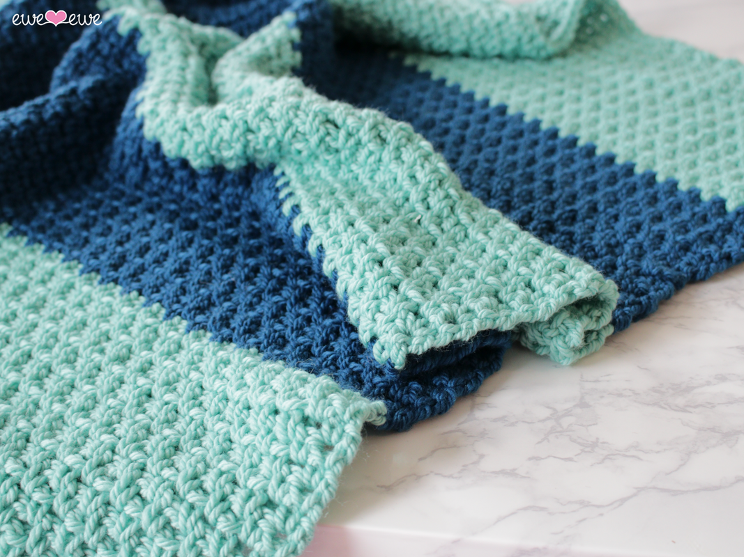 Hayden Color Block Crochet Baby Blanket FREE Pattern