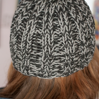 Marled Pom Bomb Beanie FREE PDF Knitting Pattern