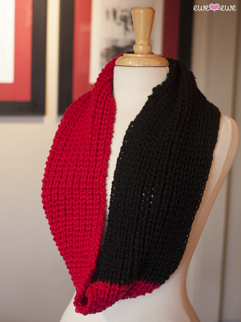 Cardinal Cowl PDF Infinity Scarf FREE Knitting Pattern