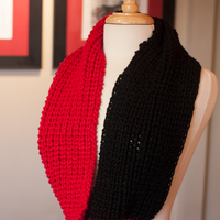 Cardinal Cowl PDF Infinity Scarf FREE Knitting Pattern