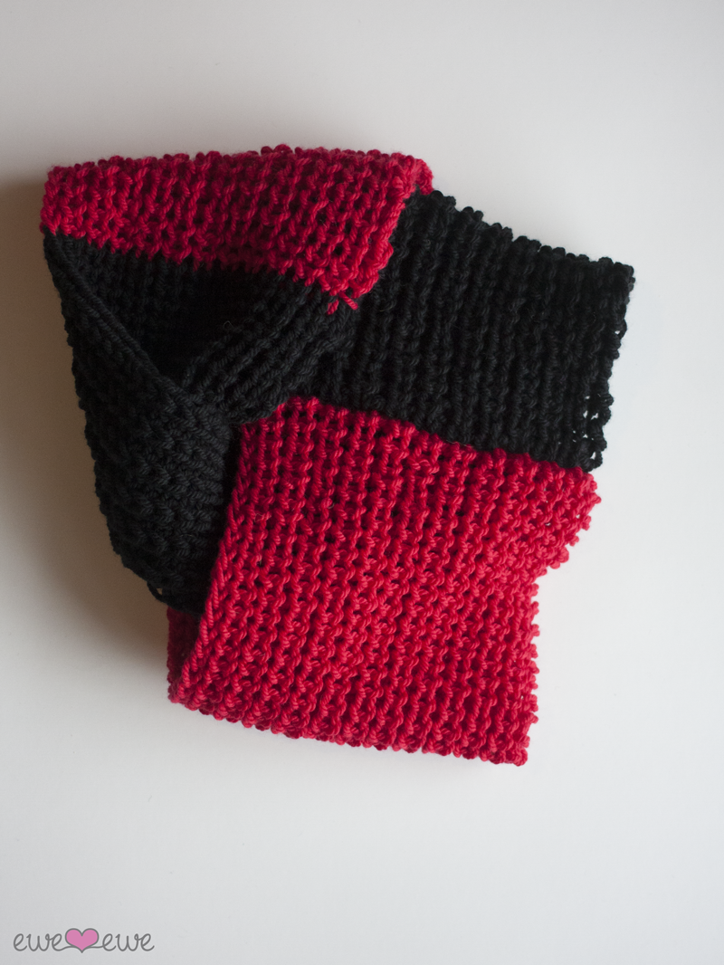 Cardinal Cowl PDF Infinity Scarf FREE Knitting Pattern