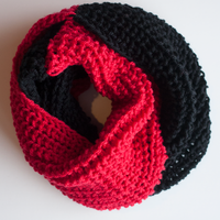 Cardinal Cowl PDF Infinity Scarf FREE Knitting Pattern