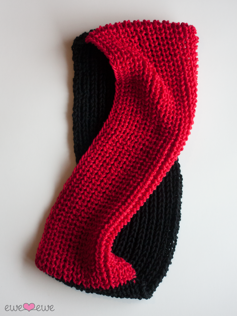 Cardinal Cowl PDF Infinity Scarf FREE Knitting Pattern