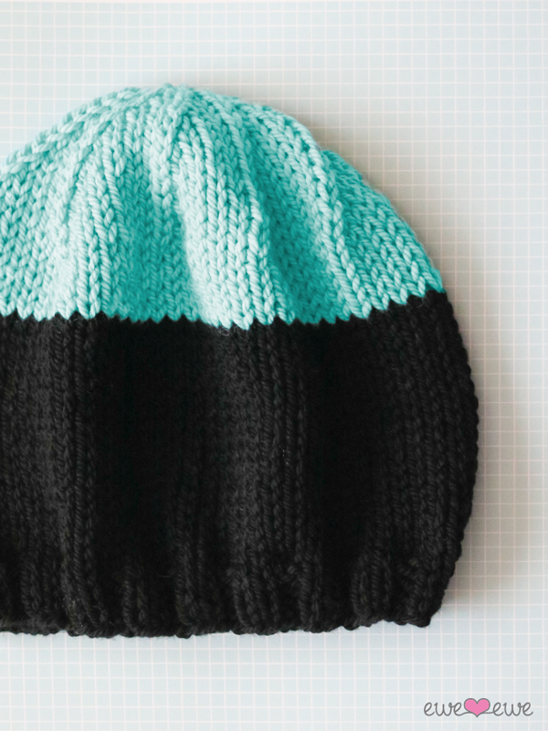 Black Dipped Beanie FREE PDF Hat Knitting Pattern