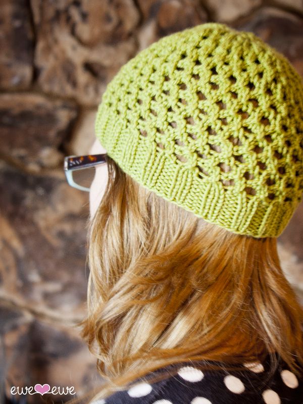 Penpal Hat PDF Lace Beanie Knitting Pattern