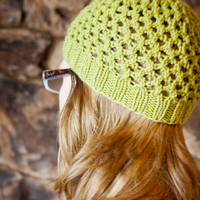 Penpal Hat PDF Lace Beanie Knitting Pattern