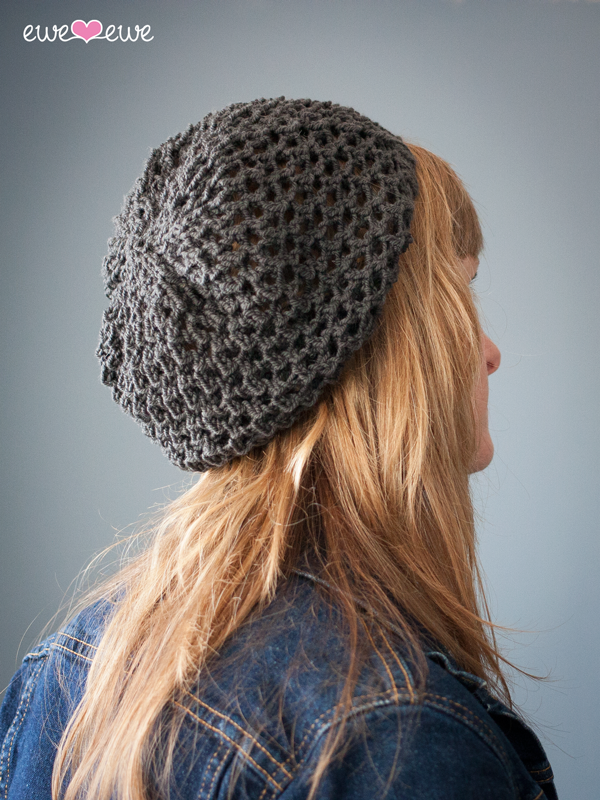 Penpal Hat PDF Lace Beanie Knitting Pattern