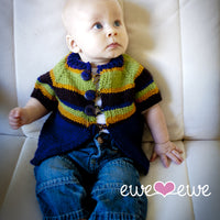 Adoracole Cardigan & Hat PDF Baby Sweater and Beanie Knitting Pattern