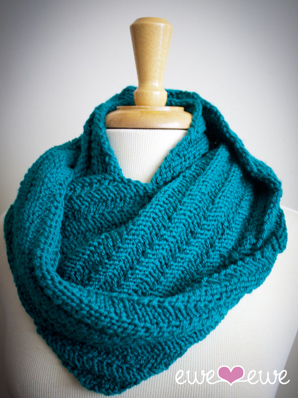 Happy Cowl PDF Infinity Scarf Knitting Pattern