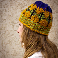 Timber! Hat PDF Knitting Pattern with Trees