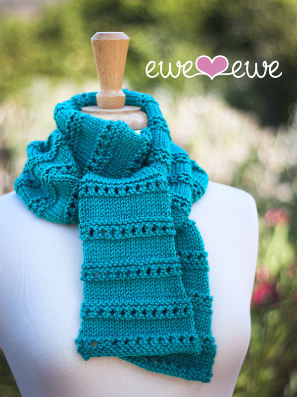Cloudy With a Chance of Weather Scarf PDF Lace Knitting Pattern