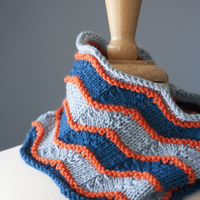 Layer Cake Cowl PDF Chevron Design Knitting Pattern