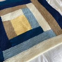 Cuddle Up Log Cabin Baby Blanket PDF Knitting Pattern
