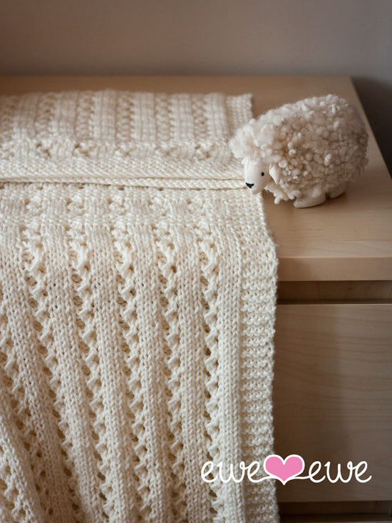 Sweet Pea Baby Blanket PDF Knitting Pattern Ewe Ewe Yarns