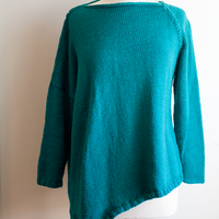 Libby's Boyfriend Sweater PDF Asymmetrical Pullover Knitting Pattern