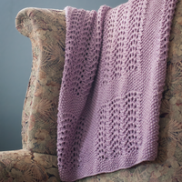 Wavy Baby Blanket PDF Lace Throw Knitting Pattern