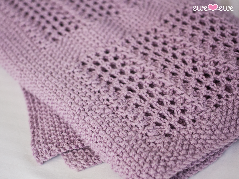 Wavy Baby Blanket PDF Lace Throw Knitting Pattern