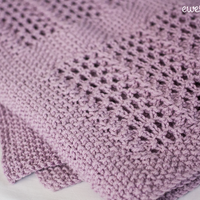 Wavy Baby Blanket PDF Lace Throw Knitting Pattern