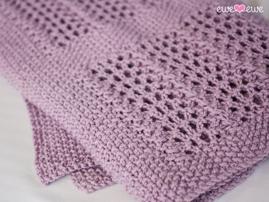 Wavy Baby Blanket PDF Lace Throw Knitting Pattern – Ewe Ewe Yarns