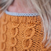 Not A Jersey Girl Cable Sweater PDF Knitting Pattern