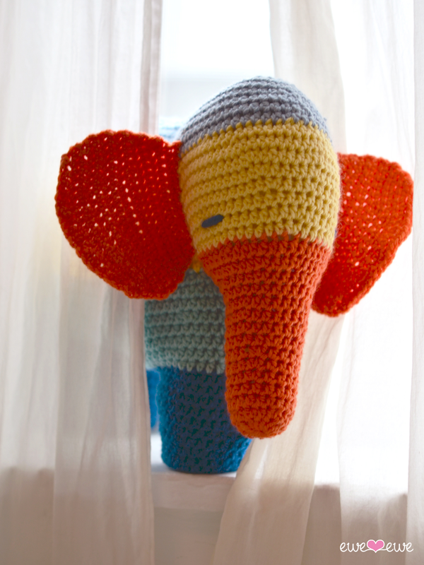 Patches the Elephant PDF Amigurumi Animal Crochet Pattern