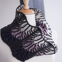Lilac Vines Cowl PDF Infinity Scarf Knitting Pattern
