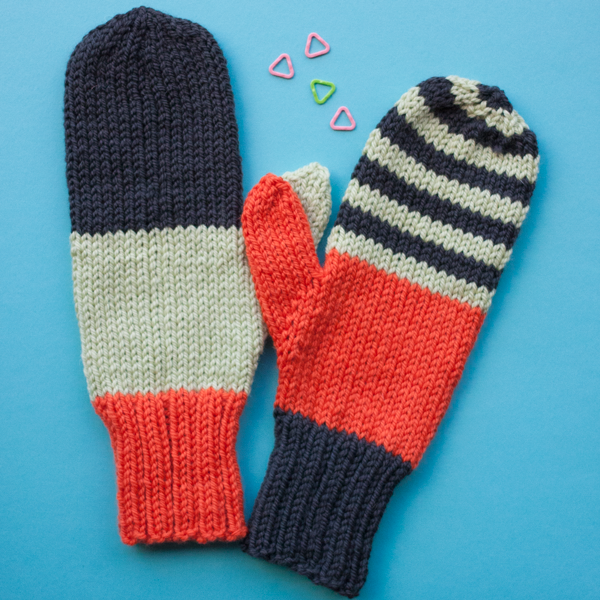 Miss Match Mittens PDF Knitting Pattern – Ewe Ewe Yarns