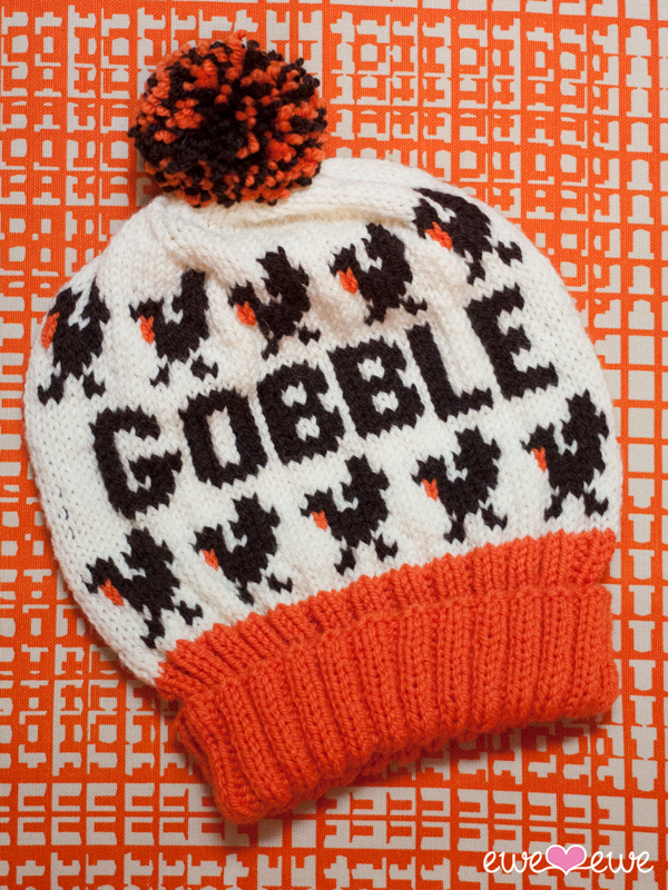 Turkey Says What? PDF Thanksgiving Hat Knitting Pattern