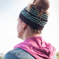 Messy Doodles PDF Ponytail Hat Knitting Pattern