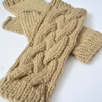 Chilly Headband + Mitts PDF Cable Headband and Wrist Warmers Knitting Pattern