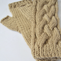 Chilly Headband + Mitts PDF Cable Headband and Wrist Warmers Knitting Pattern