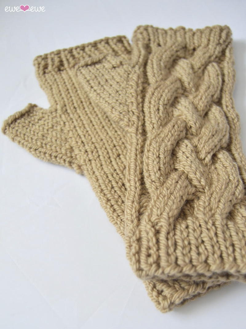 Chilly Headband + Mitts PDF Cable Headband and Wrist Warmers Knitting Pattern