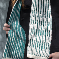 Aspen Leaves PDF Brioche Knitting Hat + Scarf Pattern
