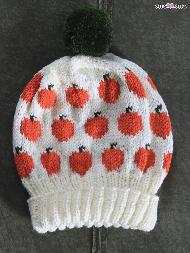 Pumpkin Party PDF Autumn Hat Knitting Pattern