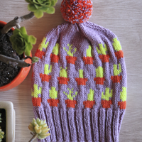 Prickly Hat PDF Cactus Beanie Knitting Pattern