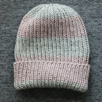 Easy Twisted Rib Beanie Yarn Knitting Kit