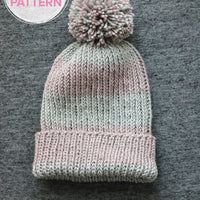 Easy Twisted Rib Beanie FREE Knitting Pattern