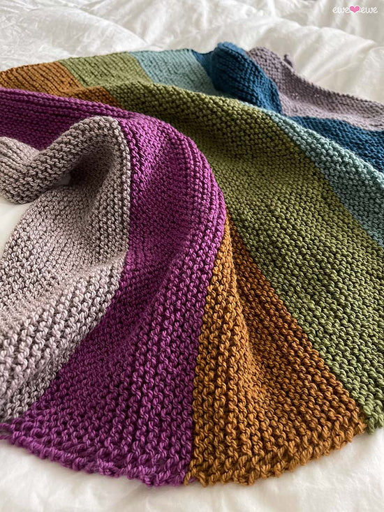 Softly Striped Baby Blanket FREE Knitting Pattern PDF Ewe Ewe Yarns