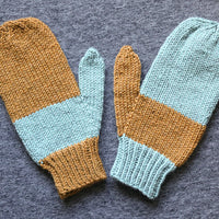 Easy Twisted Rib Mittens Yarn Knitting Kit