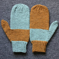 Easy Twisted Rib Mittens Yarn Knitting Kit