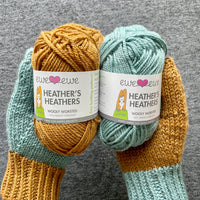 Easy Twisted Rib Mittens Yarn Knitting Kit